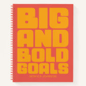 Big Bold Goals Vibrant Yellow Orange Personalized Notizblock (Vorderseite)