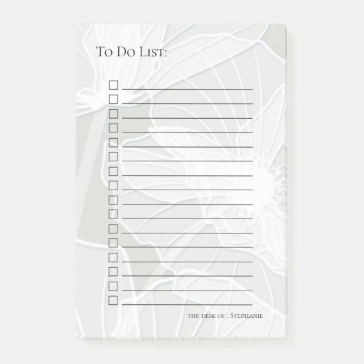 Big Bold Hollyhocks WÄHLEN FARBE Post-it Klebezettel (Vorderseite)