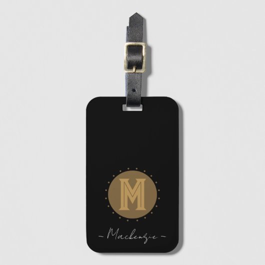 Big Bold Line Monogram Gepäckanhänger (Vorderseite Vertikal)