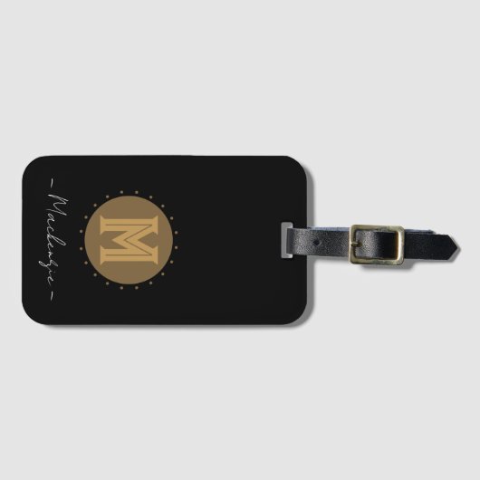 Big Bold Line Monogram Gepäckanhänger (Vorderseite (Horizontal))