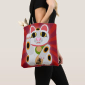 Big Bold Lucky Cat Fun Cartoon Charakter Tasche (Von Nahem)