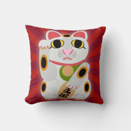 Big Bold Lucky Cat Symbol Kissen