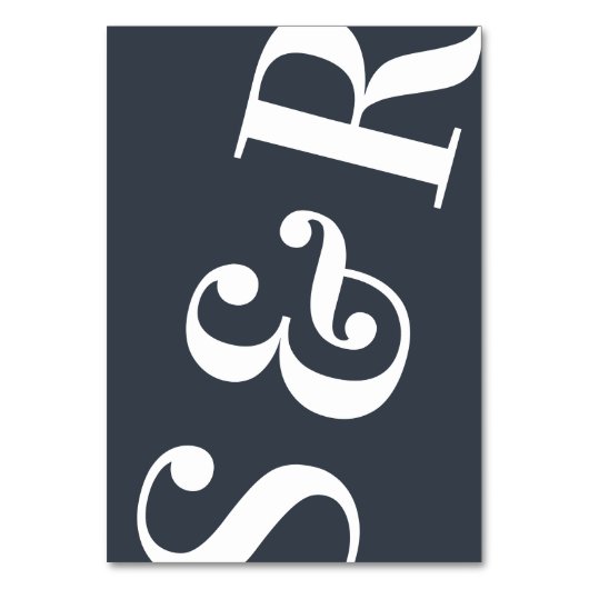 Big Bold Monogram Modern Simple Tischnummer (Rückseite)