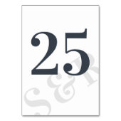 Big Bold Monogram Modern Simple Tischnummer (Vorderseite)