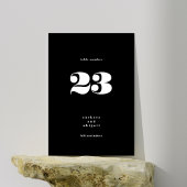 BIG Bold Premium White Black Wedding Tischnummer