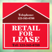 BIG BOLD RETAIL FÜR LEASE SIGNAY Real Anwesen Fensteraufkleber (Blatt 3)