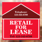 BIG BOLD RETAIL FÜR LEASE SIGNAY Real Anwesen Fensteraufkleber (Blatt 2)