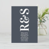 Big Bold Simple Wedding Einladung (Stehend Vorderseite)