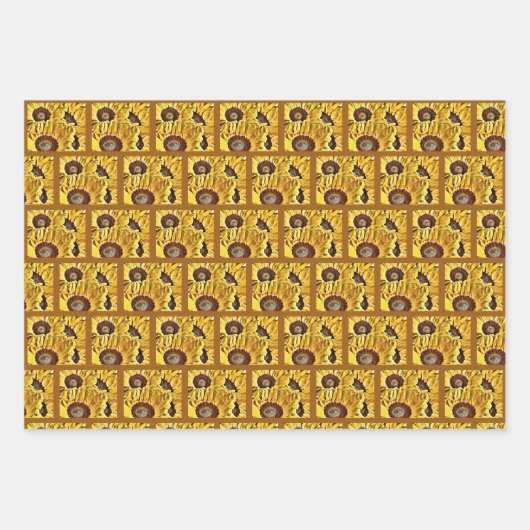 Big Bold Sunblumen Geschenkpapier Set (Vorderseite 2)