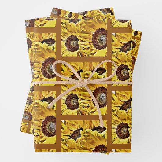 Big Bold Sunblumen Geschenkpapier Set (Beispiel)