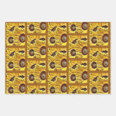 Big Bold Sunblumen Geschenkpapier Set (Vorderseite)