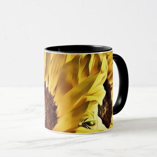Big Bold Sunblumen Tasse (VorderseiteRechts)