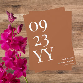 Big Bold Terracotta Save The Date