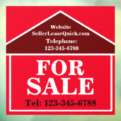 BIG BOLD ZUM VERKAUF Custom Real Anwesen Fensteraufkleber (Blatt 3)