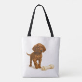 Big Bone, Bigger Gefühls - Irish Setter Puppy Tasche (Rückseite)