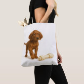 Big Bone, Bigger Gefühls - Irish Setter Puppy Tasche (Von Nahem)