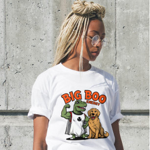 Big Boo Energy T Rex Retriever Halloween T-Shirt