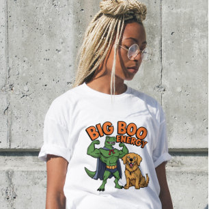 Big Boo Energy T Rex Retriever Halloween T-Shirt
