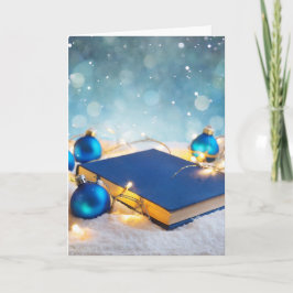 Big Book and Holiday Lights Karte