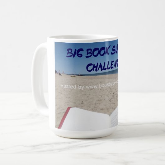 Big Book Summer Große 15 oz Tasse (Vorderseite Links)