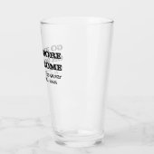 Big Bore oder Go Zuhause Pint Glass Glas (Links)
