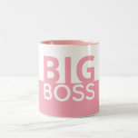 Big Boss Contrast Tasse<br><div class="desc">Grosser Chef kontrastiert rosa Tasse. Perfektes Geschenk für einen Chef,  der seinen Kaffee Liebe.</div>