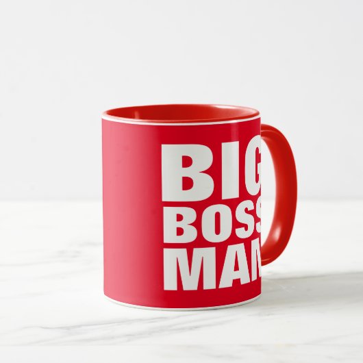 BIG BOSS MAN, Funny VATER Kaffeetassen (VorderseiteRechts)