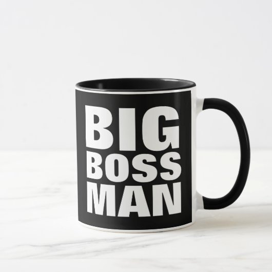 BIG BOSS MAN, Lustiger Kaffeebecher Tasse (Rechts)