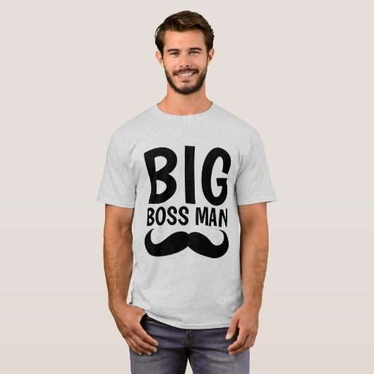 BIG BOSS MAN Mustache T - Shirt (Vorne ganz)