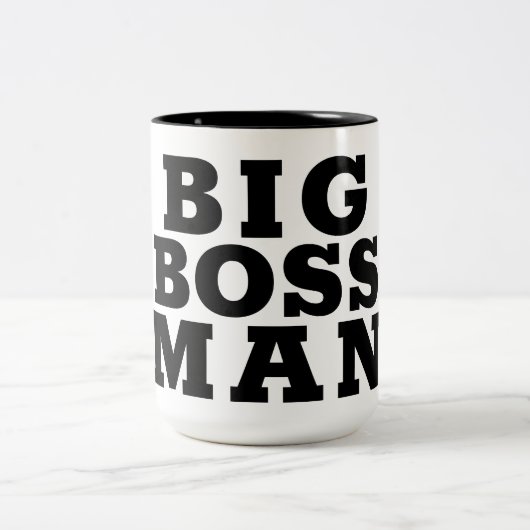Big Boss Man Zweifarbige Tasse (Mittel)
