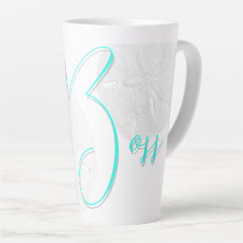 Big Boss Text Sand Dollars Latte Tasse