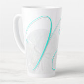 Big Boss Text Sand Dollars Latte Tasse (Linke Ecke)