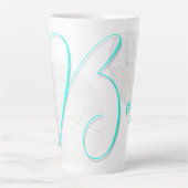 Big Boss Text Sand Dollars Latte Tasse (Vorderseite)