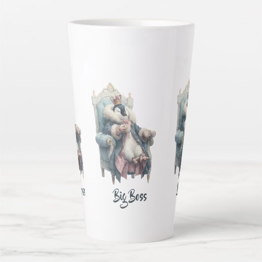 Big Boss Winter Penguin Design Milchtasse (Vorderseite)