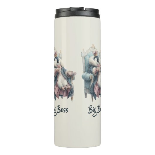 Big Boss Winter Penguin Design Thermosbecher (Rückseite)
