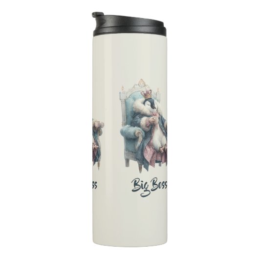 Big Boss Winter Penguin Design Thermosbecher (Nach rechts gedreht)