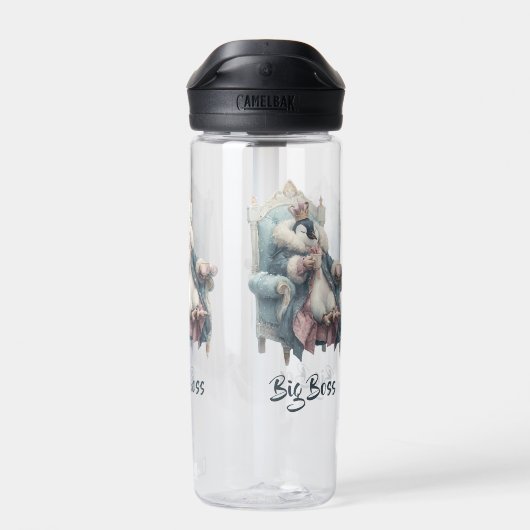 Big Boss Winter Penguin Design Trinkflasche (Rückseite)