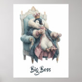 Big Boss Winter-Pinguin-Design Poster (Vorne)