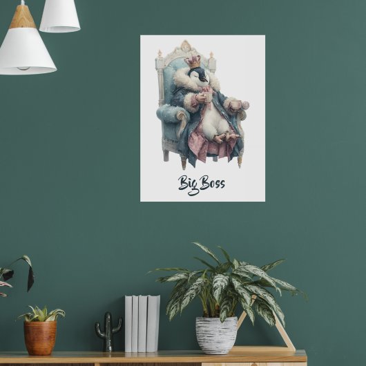 Big Boss Winter-Pinguin-Design Poster (Wohnzimmer 1)