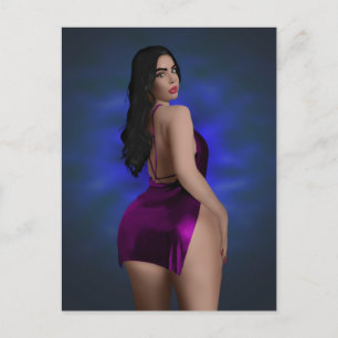 BIG BOTTOM SCHAUTY BRÜNETT MÄDCHEN Postkarten