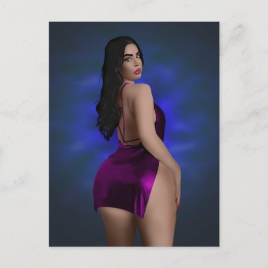 BIG BOTTOM SCHAUTY BRÜNETT MÄDCHEN Postkarten (Vorderseite)