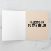 BIG BOTTOMED FRAU ART PEEKING IN ZU SAGEN HELLO KARTE (Innenseite)