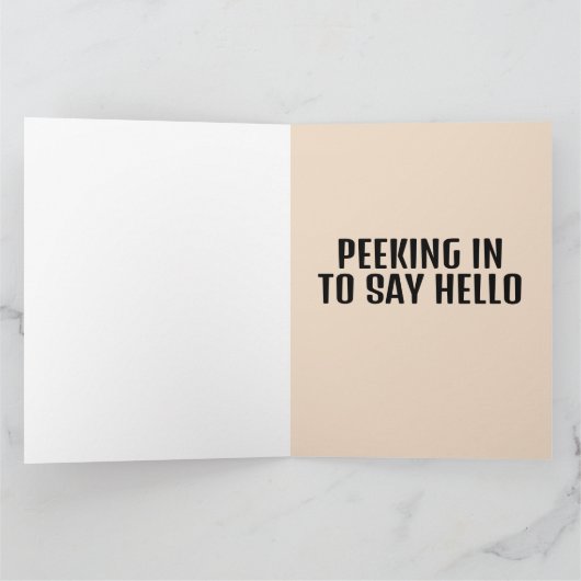 BIG BOTTOMED FRAU ART PEEKING IN ZU SAGEN HELLO KARTE (Innenseite)