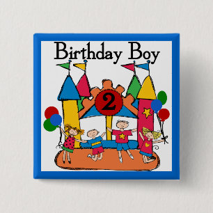 Big Bounce Boy 2. Geburtstag Tshirts und Geschenke Button