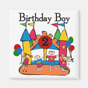Big Bounce Boy 2. Geburtstag Tshirts und Geschenke Magnet