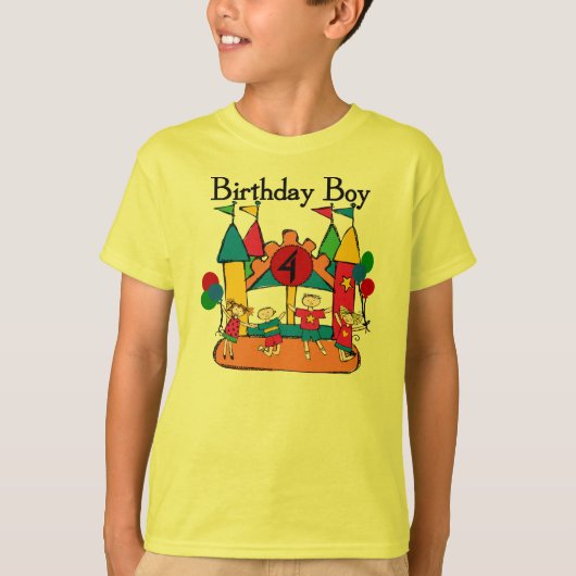 Big Bounce Boy 4. Geburtstag Tshirts und Geschenke (Vorderseite)