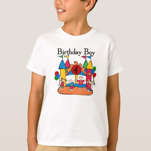 Big Bounce Boy 4. Geburtstag Tshirts und Geschenke (Vorderseite)