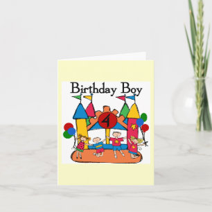 Big Bounce Boy 4. Geburtstag Tshirts und Geschenke Karte