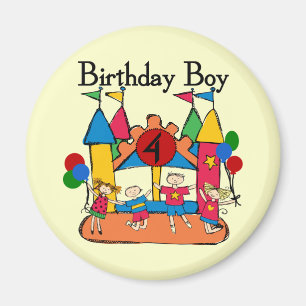 Big Bounce Boy 4. Geburtstag Tshirts und Geschenke Magnet