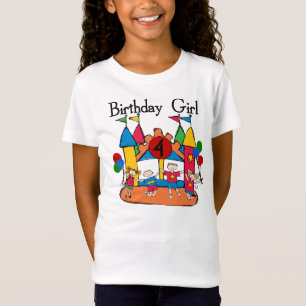 Big Bounce Girl 4. Geburtstag T - Shirt und Gesche